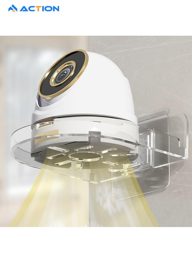 أكشن مجموعة من 3 رفوف كاميرات المراقبة، حامل كاميرا حائط من مادة ABS لشاشات الاطفال ومكبرات الصوت، حامل كاميرات المراقبة العالمي(شفاف) - Image 4